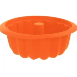 Udstikkere>Silikone kage-bageform med skorsten, orange, 26 cm, SILLINIE ORION 151733
