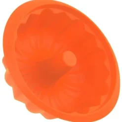 Udstikkere>Silikone kage-bageform med skorsten, orange, 26 cm, SILLINIE ORION 151733
