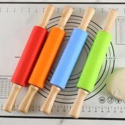 Kageruller>Silikone kagerulle til dej, non-stick, ORANGE, 38 cm