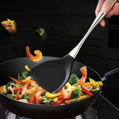 Silikone spatel non-stick skovl med håndtag i rustfrit stål Køkkenredskaber New