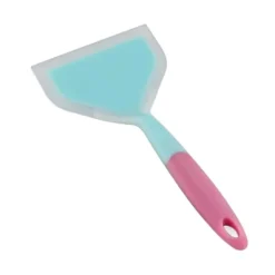 Silikone Spatel Non-Stick Skridsikker Silikone Madlavningsspatel til Tamagoyaki Pizza Steak (Himmelblå Pink Håndtag) Outlet