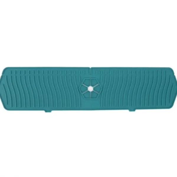 Silikone Vandhane Beskytter Køkkenvask Beskyttelse Silikone Vandhane Håndtag Drypfanger Bakke Svampholder Måtte 61CM Stor Størrelse Grøn Discount