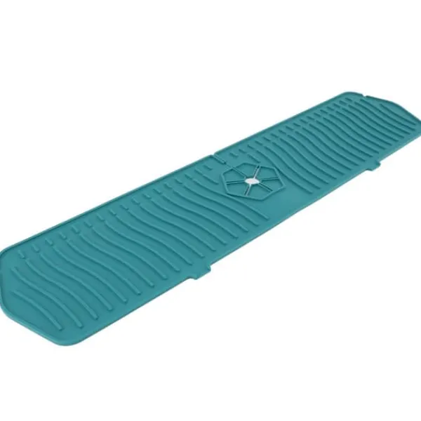 Silikone Vandhane Beskytter Køkkenvask Beskyttelse Silikone Vandhane Håndtag Drypfanger Bakke Svampholder Måtte 61CM Stor Størrelse Grøn Discount