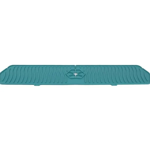 Silikone Vandhane Beskytter Køkkenvask Beskyttelse Silikone Vandhane Håndtag Drypfanger Bakke Svampholder Måtte 61CM Stor Størrelse Grøn Discount