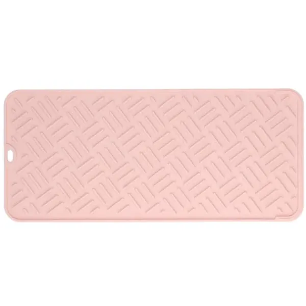 Måtter & Gitter Til Køkkenvaske>Silikone Varmeisoleringspude Skrivebord Anti-Skoldning Vandtæt Silikonepude til Hjemmekøkken (Pink, 45x20cm)