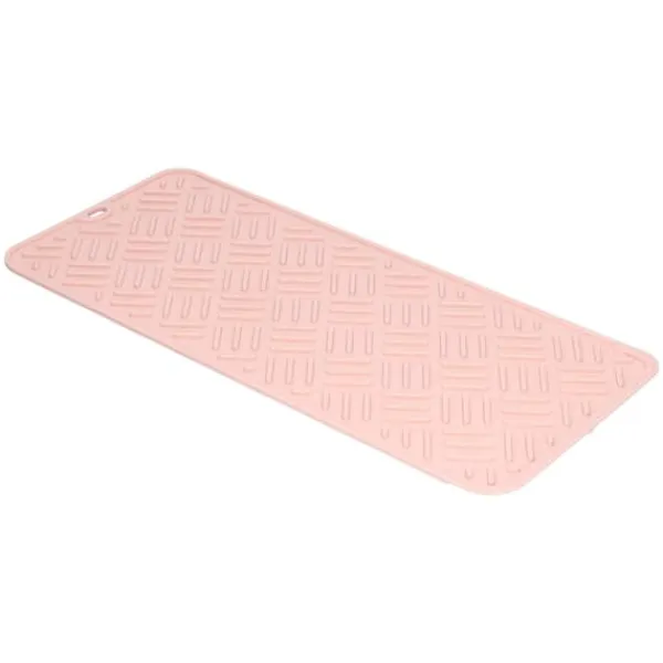 Måtter & Gitter Til Køkkenvaske>Silikone Varmeisoleringspude Skrivebord Anti-Skoldning Vandtæt Silikonepude til Hjemmekøkken (Pink, 45x20cm)