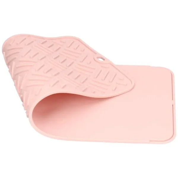 Måtter & Gitter Til Køkkenvaske>Silikone Varmeisoleringspude Skrivebord Anti-Skoldning Vandtæt Silikonepude til Hjemmekøkken (Pink, 45x20cm)