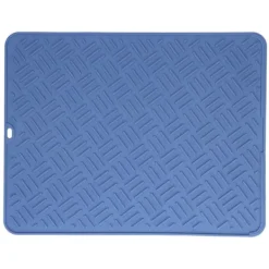 Silikone Varmeisoleringspude Skrivebord Anti-Skoldning Vandtæt Silikonepude til Hjemmekøkken (Marineblå, 45x35cm)