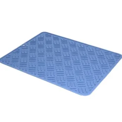 Silikone Varmeisoleringspude Skrivebord Anti-Skoldning Vandtæt Silikonepude til Hjemmekøkken (Marineblå, 45x35cm)
