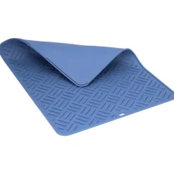 Silikone Varmeisoleringspude Skrivebord Anti-Skoldning Vandtæt Silikonepude til Hjemmekøkken (Marineblå, 45x35cm)