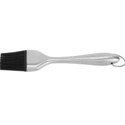 Silikonebørste Rustfrit stålhåndtag Højtemperaturbestandig Køkkenbagning Grill Sauce OliebørsteHult håndtag Rundt Hoved S Discount