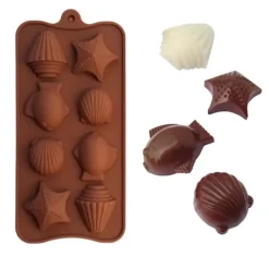 Køkkenforme>Silikoneform til chokolade- og konfekturedekorationer SKALLER