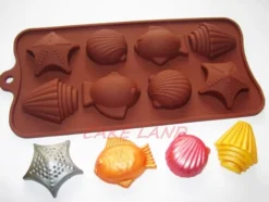 Køkkenforme>Silikoneform til chokolade- og konfekturedekorationer SKALLER