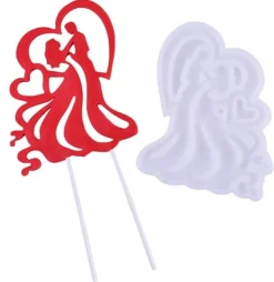 Udstyr Til Kagedekoration>Silikoneform til isomalt sukkermasse BRUDEPAR