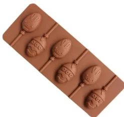 Udstikkere>Silikoneform til slikkepinde PÅSKEÆG slikkepinde