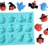 Udstyr Til Kagedekoration>Silikoneform til sukkerpasta Halloween spøgelsesgræskar edderkop