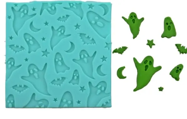 Silikoneform til sukkerpasta HALLOWEEN SPØGELSES-TROMMER Clearance