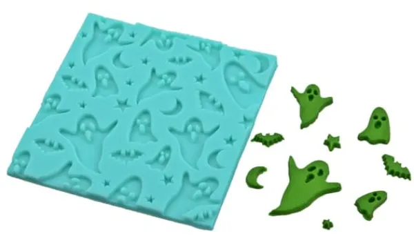 Silikoneform til sukkerpasta HALLOWEEN SPØGELSES-TROMMER Clearance