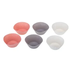 Bagning>Silikoneforme, muffinforme, cupcakeforme, 6 stk., farverige