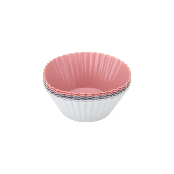 Bagning>Silikoneforme, muffinforme, cupcakeforme, 6 stk., farverige