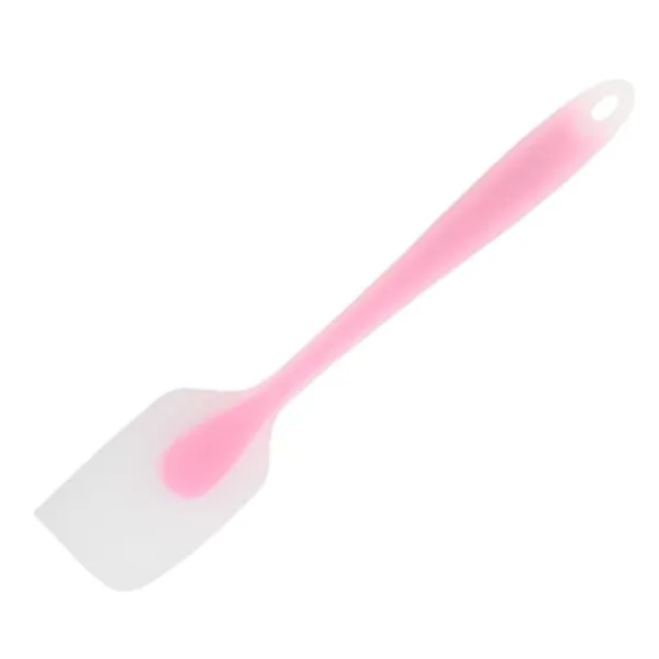 Køkkenskrabere>Silikonespatel Gennemskinnelig integreret fuld indpakket bærbart varmebestandigt køkken gør-det-selv-bagning madlavningsværktøj Pink