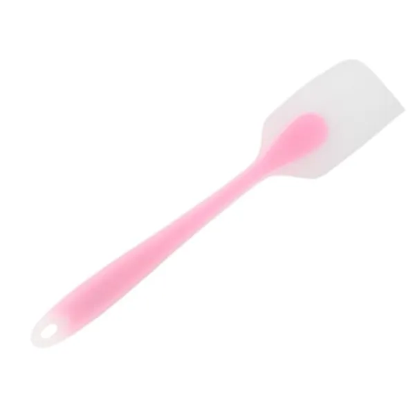 Køkkenskrabere>Silikonespatel Gennemskinnelig integreret fuld indpakket bærbart varmebestandigt køkken gør-det-selv-bagning madlavningsværktøj Pink