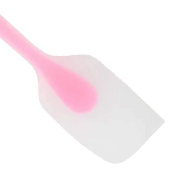Køkkenskrabere>Silikonespatel Gennemskinnelig integreret fuld indpakket bærbart varmebestandigt køkken gør-det-selv-bagning madlavningsværktøj Pink