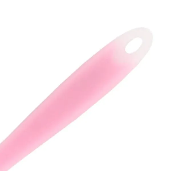 Køkkenskrabere>Silikonespatel Gennemskinnelig integreret fuld indpakket bærbart varmebestandigt køkken gør-det-selv-bagning madlavningsværktøj Pink