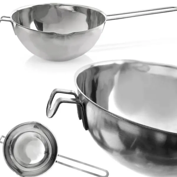 Skål til smeltning af chokolade, voks, metal, stål, 1,2L ORION 120296 Discount