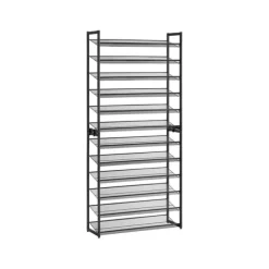 Tøj- & Garderobeopbevaring>Skohylde, 92,5x30,7x223 cm, Sort