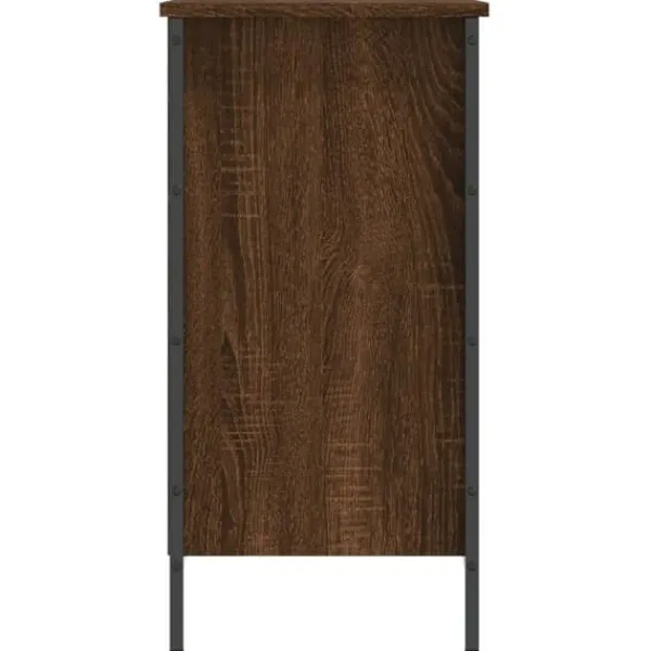Tøj- & Garderobeopbevaring>Skoskab 100x35x70 cm konstrueret træ brun egetræ - Skoreol - Skoreoler - Home & Living