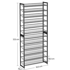 Skostativ – Stabelbar – Metalramme – Sort Sale