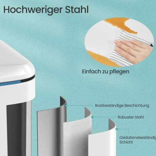 Skraldespand – Affaldssorteringssystem 2 rum – Hvid Outlet