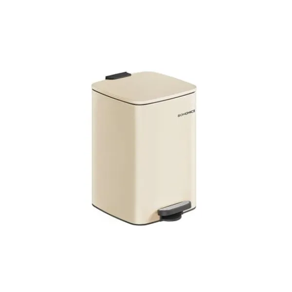 Skraldespand 20 liter - Stilfuldt stål - Sandbeige New
