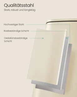 Skraldespand 20 liter - Stilfuldt stål - Sandbeige New