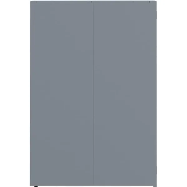 Skraldespandsskjuler i stål - 5 rum | Farve: Grå | Størrelse: 345x79x117 cm