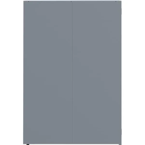 Skraldespandsskjuler i stål - 6 rum | Farve: Grå | Størrelse: 414x79x117 cm Best