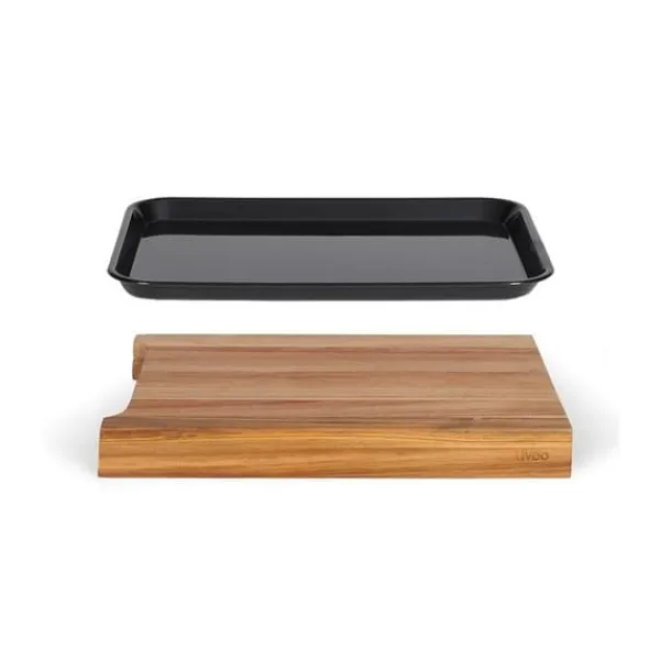 Skærebrætter>Skærebræt - LIVOO - MES155 - FSC akacietræ - 36,5 x 27,5 cm - Aftagelig drypbakke