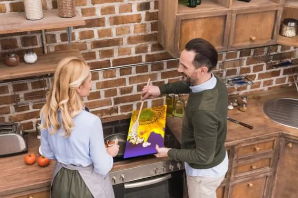 Bordskånere>SKÆREBRÆT I GLAS 52x30 BLOMST
