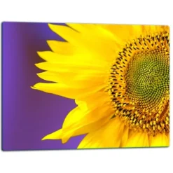 Bordskånere>SKÆREBRÆT I GLAS 52x40 BLOMST