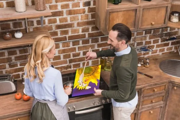 Bordskånere>SKÆREBRÆT I GLAS 52x40 BLOMST