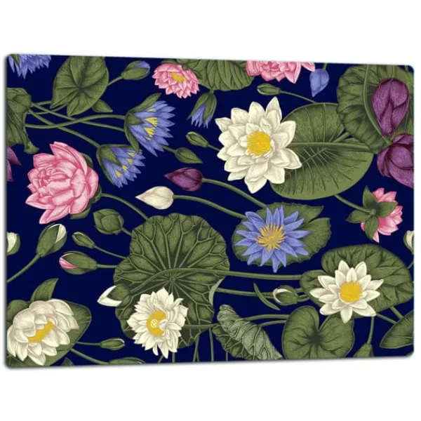 SKÆREBRÆT I GLAS 52x40 BLOMSTER Hot
