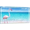 Skeer & Skovle>SKÆREBRÆT I GLAS 52x30 FLAMINGO