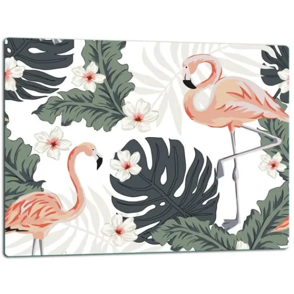 SKÆREBRÆT I GLAS 52x40 FLAMINGO Hot