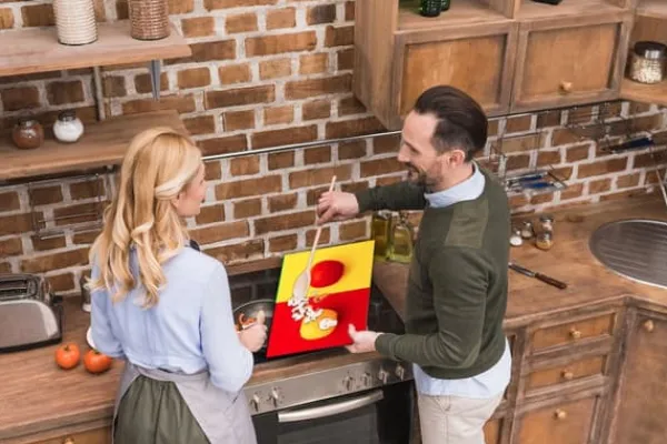 Skærebrætter>SKÆREBRÆT I GLAS 52x40 FRUGT