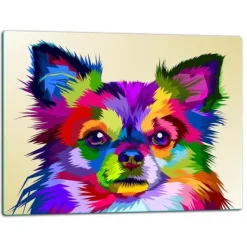Glas>SKÆREBRÆT I GLAS 52x40 HUND