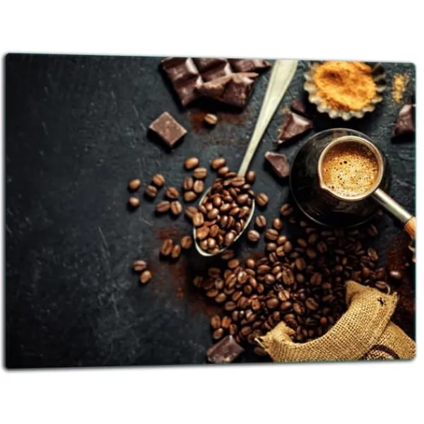 SKÆREBRÆT I GLAS 52x40 KAFFE Clearance