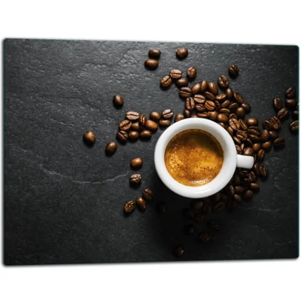 SKÆREBRÆT I GLAS 52x40 KAFFE