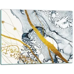 SKÆREBRÆT I GLAS 52x40 MARMOR Outlet