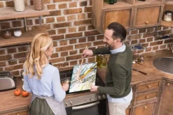 SKÆREBRÆT I GLAS 52x40 MARMOR Outlet